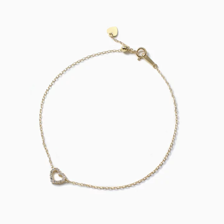 K10 ハートチェーンブレスレット