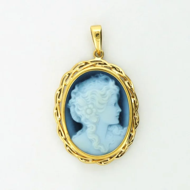 K18 カメオブローチ